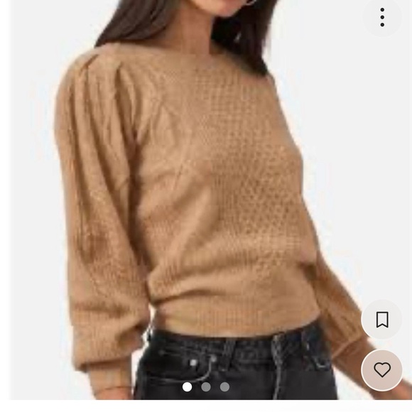 1. State Women's Camel Crew Neck Sweater - Picture 1 of 3